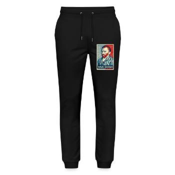 Van Gogh Pop Portrait Dual Tone - Stanley/Stella Mover Unisex Organic Jogging Trousers - black - Front - Marisol (170cm) & Nik (191cm)