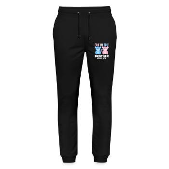 Pink Or Blue Brother Loves You - Stanley/Stella Mover Unisex Organic Jogging Trousers - black - Front - Marisol (170cm) & Nik (191cm)