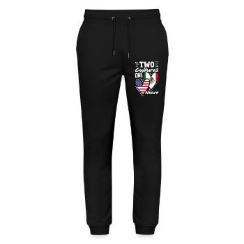 Mexico Pride & Home Mexican Mexico Flag - Stanley/Stella Mover Unisex Organic Jogging Trousers - black - Front - Marisol (170cm) & Nik (191cm)