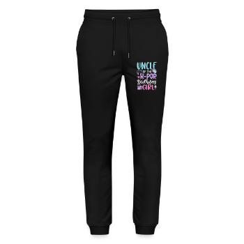 Uncle Of The K Pop Birthday Girl - Stanley/Stella Unisex Bio Jogginghose Mover  - Schwarz - Vorne - Marisol (170cm) & Nik (191cm)