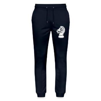 Schach Springer Skelett Dark Chess Design - Stanley/Stella Unisex Bio Jogginghose Mover  - Navy - Vorne - Marisol (170cm) & Nik (191cm)
