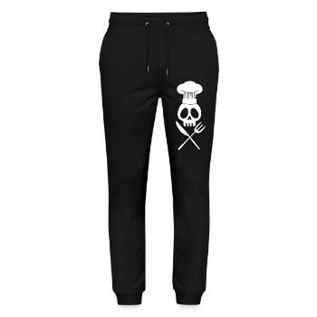 Cook's Skull (Weiß) - Stanley/Stella Unisex Bio Jogginghose Mover  - Schwarz - Vorne - Marisol (170cm) & Nik (191cm)