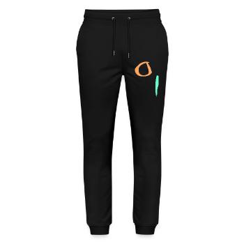 Abstraction minimale - Pantalon de jogging bio MOVER Stanley/Stella unisexe - noir - Devant - Marisol (170cm) & Nik (191cm)
