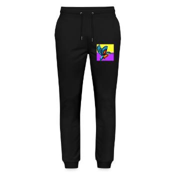 Eisvogel - Stanley/Stella Unisex Bio Jogginghose Mover  - Schwarz - Vorne - Marisol (170cm) & Nik (191cm)