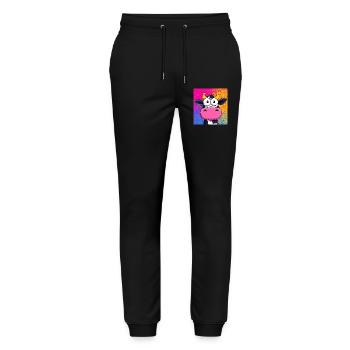 vache - Pantalon de jogging bio MOVER Stanley/Stella unisexe - noir - Devant - Marisol (170cm) & Nik (191cm)