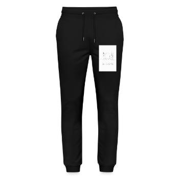 Gerichtssaal Wortspiel Minimalistisch - Stanley/Stella Unisex Bio Jogginghose Mover  - Schwarz - Vorne - Marisol (170cm) & Nik (191cm)