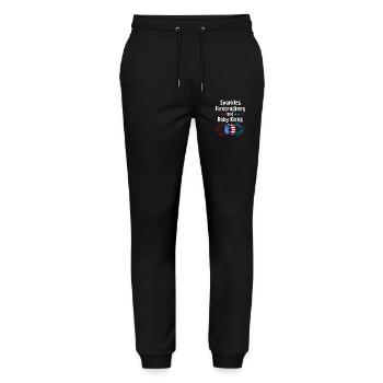 Baby shower juillet - Pantalon de jogging bio MOVER Stanley/Stella unisexe - noir - Devant - Marisol (170cm) & Nik (191cm)