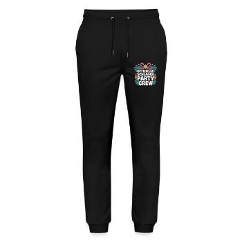 Schlager Party Crew Mallorca Flamingo JGA Malle - Stanley/Stella Unisex Bio Jogginghose Mover  - Schwarz - Vorne - Marisol (170cm) & Nik (191cm)