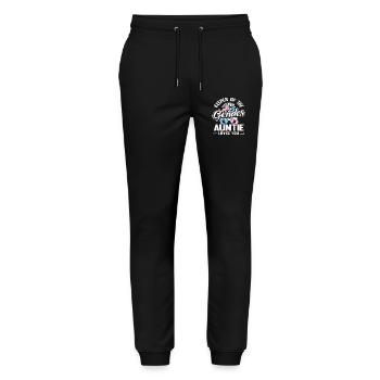 Hüter Des Geschlechts Tante Liebt Dich Party - Stanley/Stella Unisex Bio Jogginghose Mover  - Schwarz - Vorne - Marisol (170cm) & Nik (191cm)