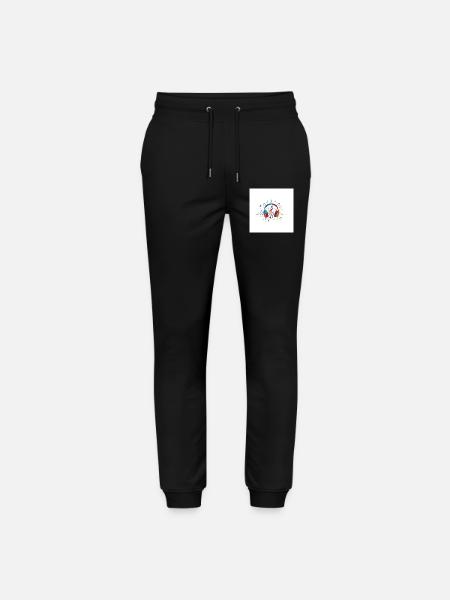 Bunte Kopfhörer Musikdesign - Stanley/Stella Unisex Bio Jogginghose Mover - Schwarz