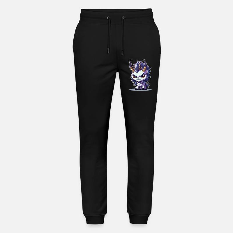 Petit Dragon Cornu de style Chibi - Pantalon de jogging bio MOVER Stanley/Stella unisexe - noir