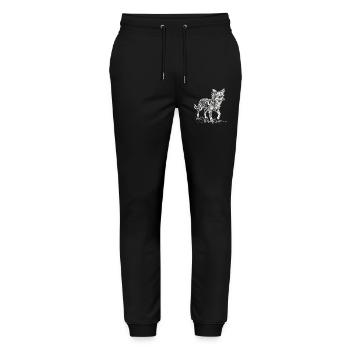 Chihuahua Sketch – Minimalistisches Design - Stanley/Stella Unisex Bio Jogginghose Mover  - Schwarz - Vorne - Marisol (170cm) & Nik (191cm)