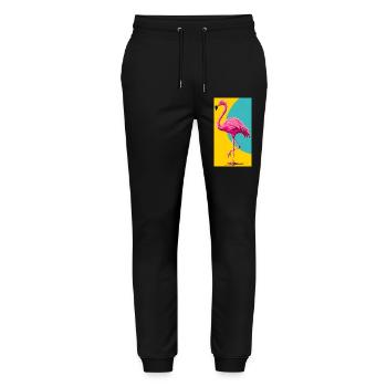 Flamant - Pantalon de jogging bio MOVER Stanley/Stella unisexe - noir - Devant - Marisol (170cm) & Nik (191cm)