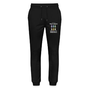 In April We Wear Orange IVF Month Infertility - Stanley/Stella Mover Unisex Organic Jogging Trousers - black - Front - Marisol (170cm) & Nik (191cm)