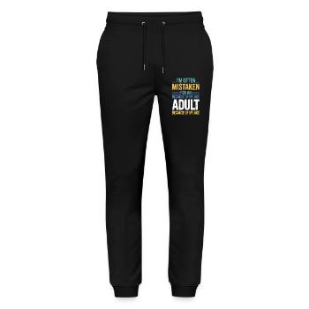 Dire que les jeunes ont l’air vieux Humour Cadeau drôle - Pantalon de jogging bio MOVER Stanley/Stella unisexe - noir - Devant - Marisol (170cm) & Nik (191cm)