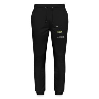 Decisions – Leaf Green Motif - Stanley/Stella Mover Unisex Organic Jogging Trousers - black - Front - Marisol (170cm) & Nik (191cm)
