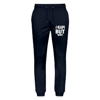 Okapi Lovers Okapi Animal Rare Wildlife Love - Stanley/Stella Mover Unisex Organic Jogging Trousers - navy - Front - Marisol (170cm) & Nik (191cm)