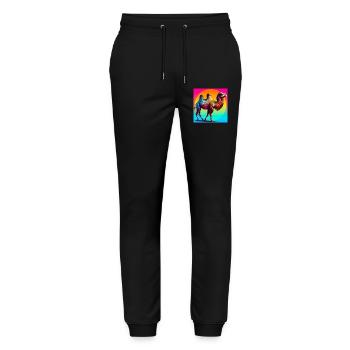 Kamel - Stanley/Stella Unisex Bio Jogginghose Mover  - Schwarz - Vorne - Marisol (170cm) & Nik (191cm)