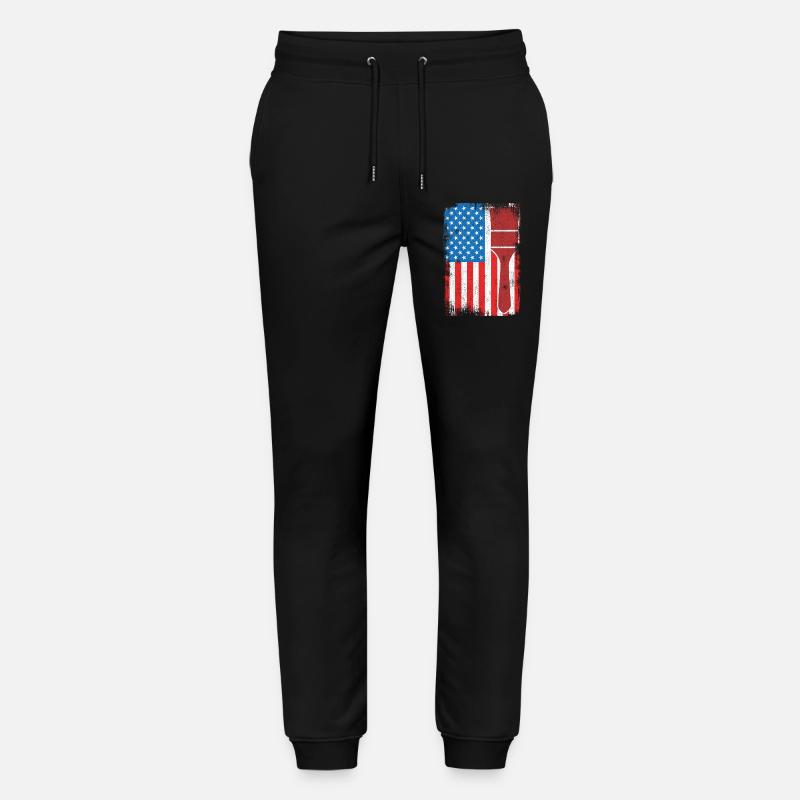 Pittore patriottico statunitense - Pantaloni da jogger unisex ed ecologici Mover di Stanley/Stella - nero