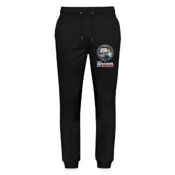 Ich bin Grafikdesigner, kein Wunderheiler - Stanley/Stella Unisex Bio Jogginghose Mover  - Schwarz - Vorne - Marisol (170cm) & Nik (191cm)