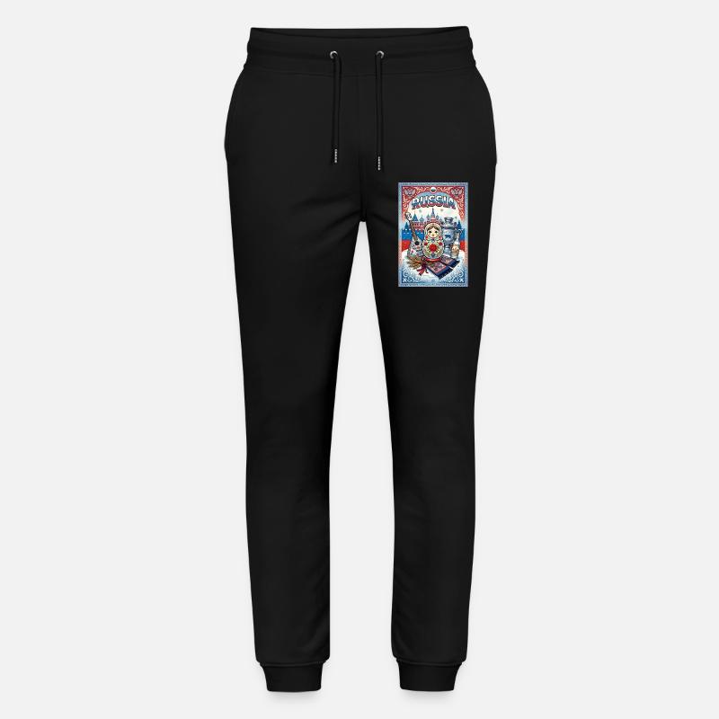 Matryoshka et Samovar russes - Pantalon de jogging bio MOVER Stanley/Stella unisexe - noir