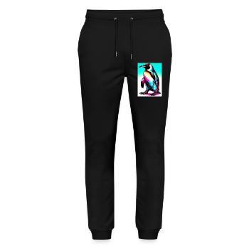 penguin - Stanley/Stella Mover Unisex Organic Jogging Trousers - black - Front - Marisol (170cm) & Nik (191cm)
