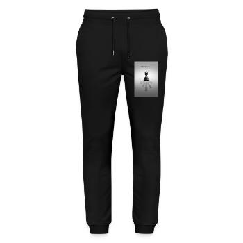 Discipline Wins Mindset Design - Stanley/Stella Mover Unisex Organic Jogging Trousers - black - Front - Marisol (170cm) & Nik (191cm)