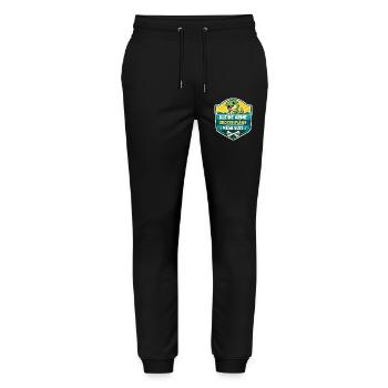 Kleine Arme Große Pläne Mega Süß - Stanley/Stella Unisex Bio Jogginghose Mover  - Schwarz - Vorne - Marisol (170cm) & Nik (191cm)