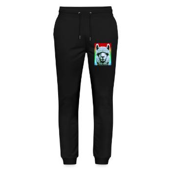 Alpaka - Stanley/Stella Unisex Bio Jogginghose Mover  - Schwarz - Vorne - Marisol (170cm) & Nik (191cm)