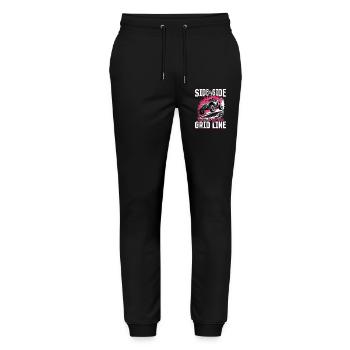 UTV Off Road Girl Woman 4 Wheeler Side by side - Stanley/Stella Unisex Bio Jogginghose Mover  - Schwarz - Vorne - Marisol (170cm) & Nik (191cm)
