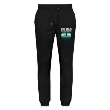 Lustiger Ski-Vater-Skifahrer - Stanley/Stella Unisex Bio Jogginghose Mover  - Schwarz - Vorne - Marisol (170cm) & Nik (191cm)