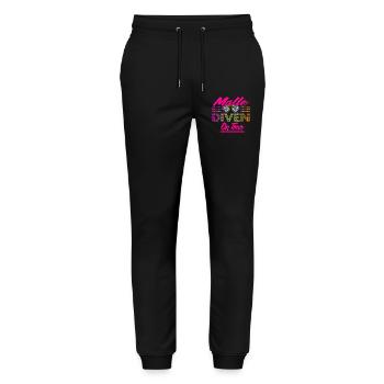 Mallorca, Tour,  Mädels - Stanley/Stella Unisex Bio Jogginghose Mover  - Schwarz - Vorne - Marisol (170cm) & Nik (191cm)