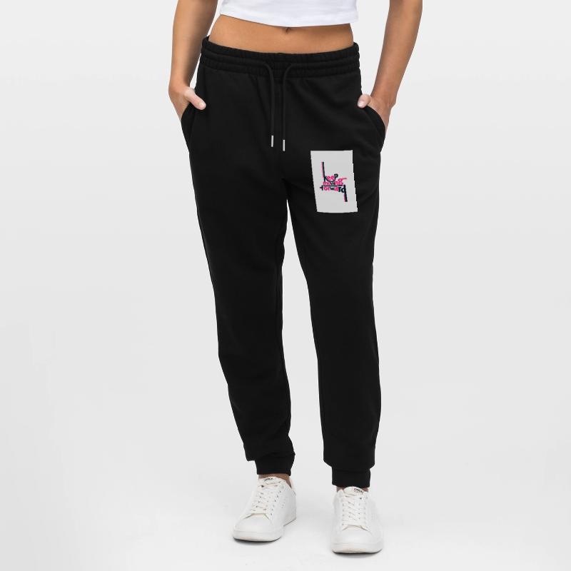 Keep Moving Forward Bold Statement Pink Stanley/Stella Mover Unisex Organic Jogging Trousers