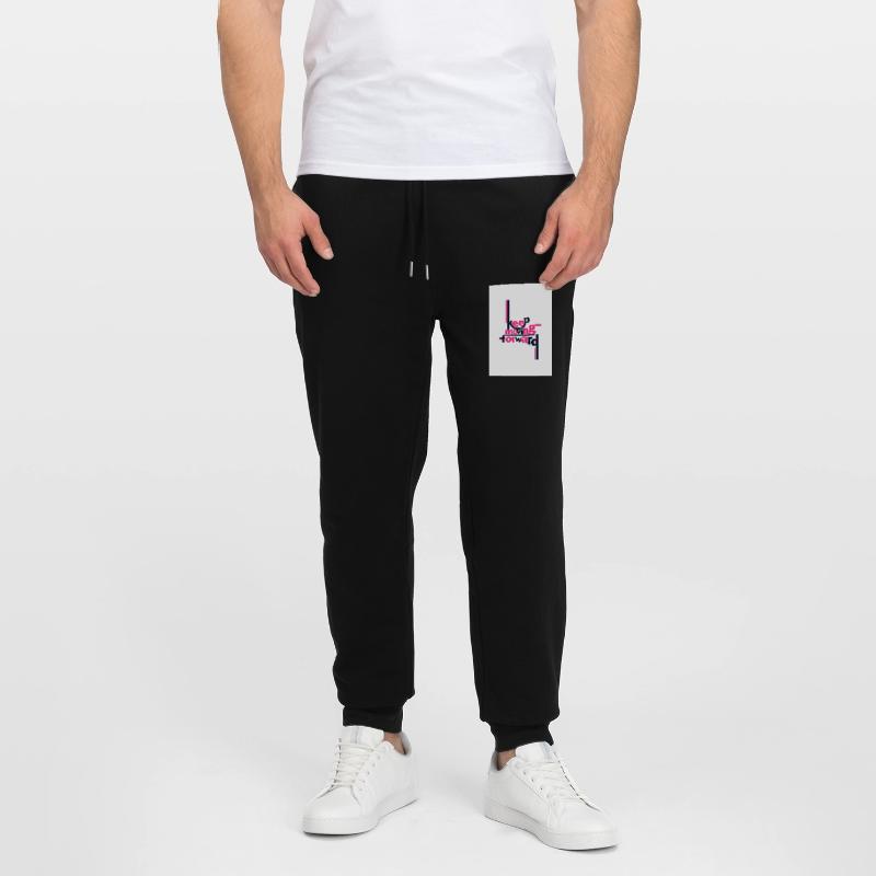 Keep Moving Forward Bold Statement Pink Stanley/Stella Mover Unisex Organic Jogging Trousers