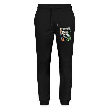 funny otter - Stanley/Stella Mover Unisex Organic Jogging Trousers - black - Front - Marisol (170cm) & Nik (191cm)