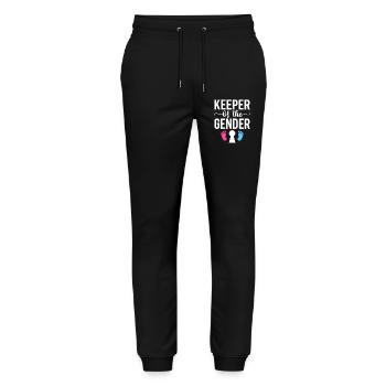 Keeper of the Gender Footprints Design - Stanley/Stella Mover Unisex Organic Jogging Trousers - black - Front - Marisol (170cm) & Nik (191cm)