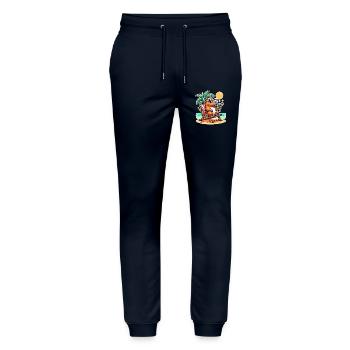Capybara Urlaub - Stanley/Stella Unisex Bio Jogginghose Mover  - Navy - Vorne - Marisol (170cm) & Nik (191cm)