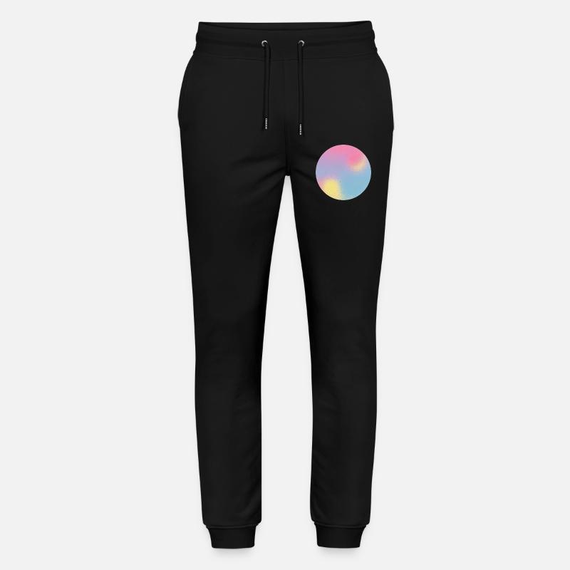 Aura Check Pastel Gradient Sphere - Stanley/Stella Mover Unisex Organic Jogging Trousers - black
