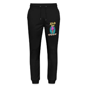 bitte Eis Cream Lustige Retro-Kunst - Stanley/Stella Unisex Bio Jogginghose Mover  - Schwarz - Vorne - Marisol (170cm) & Nik (191cm)