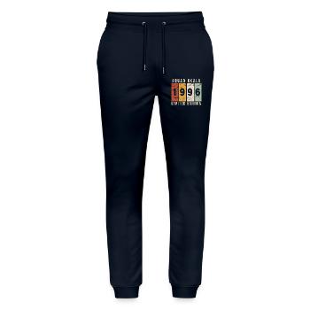 Anniversary 1996 - 30 years - Stanley/Stella Mover Unisex Organic Jogging Trousers - navy - Front - Marisol (170cm) & Nik (191cm)