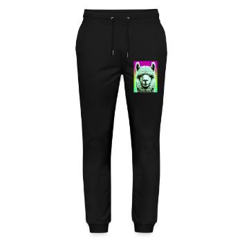Alpaca - Stanley/Stella Mover Unisex Organic Jogging Trousers - black - Front - Marisol (170cm) & Nik (191cm)