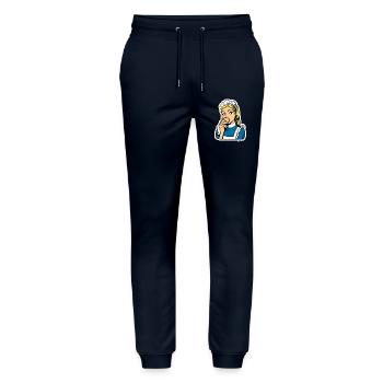 Art pop de femme de ménage et de biscuits - Pantalon de jogging bio MOVER Stanley/Stella unisexe - marine - Devant - Marisol (170cm) & Nik (191cm)