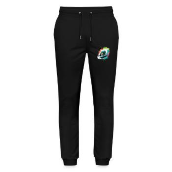 Colorful Surfer Watercolors Splashes Graffiti - Stanley/Stella Mover Unisex Organic Jogging Trousers - black - Front - Marisol (170cm) & Nik (191cm)