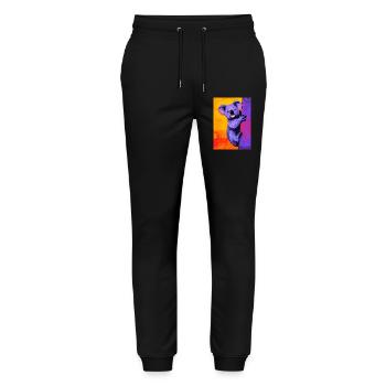 Koala - Stanley/Stella Unisex Bio Jogginghose Mover  - Schwarz - Vorne - Marisol (170cm) & Nik (191cm)