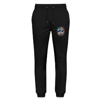 Colorful Shark Watercolor Splash - Stanley/Stella Mover Unisex Organic Jogging Trousers - black - Front - Marisol (170cm) & Nik (191cm)