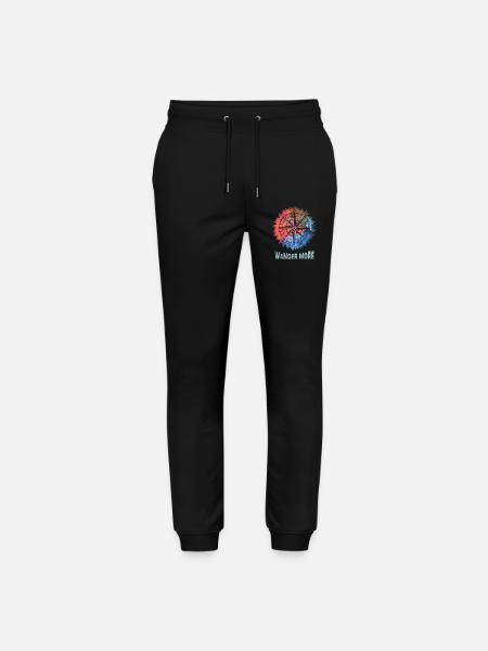 Wander More Compass Batik - Stanley/Stella Unisex Bio Jogginghose Mover  - Schwarz