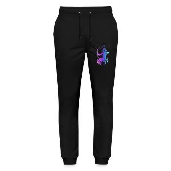 Sagittaire – Signe du Néon - Pantalon de jogging bio MOVER Stanley/Stella unisexe - noir - Devant - Marisol (170cm) & Nik (191cm)