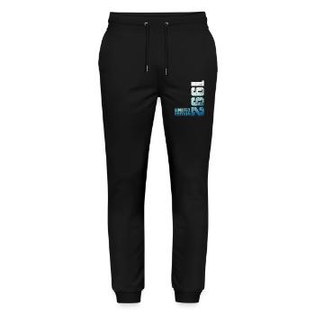 34. Geburtstag Mann Frau 34 Jahre alt 1992 Geschenk - Stanley/Stella Unisex Bio Jogginghose Mover  - Schwarz - Vorne - Marisol (170cm) & Nik (191cm)