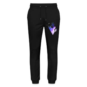 Rock Climbing Nature Watercolor Silhouette - Stanley/Stella Mover Unisex Organic Jogging Trousers - black - Front - Marisol (170cm) & Nik (191cm)