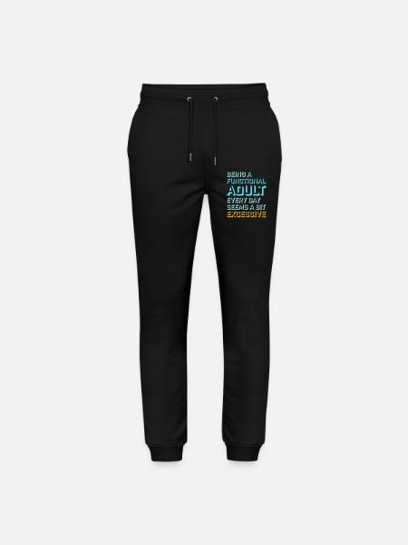 At være en velfungerende voksen hver dag virker overdrevet - Stanley/Stella Mover økologiske unisex joggingbukser - sort